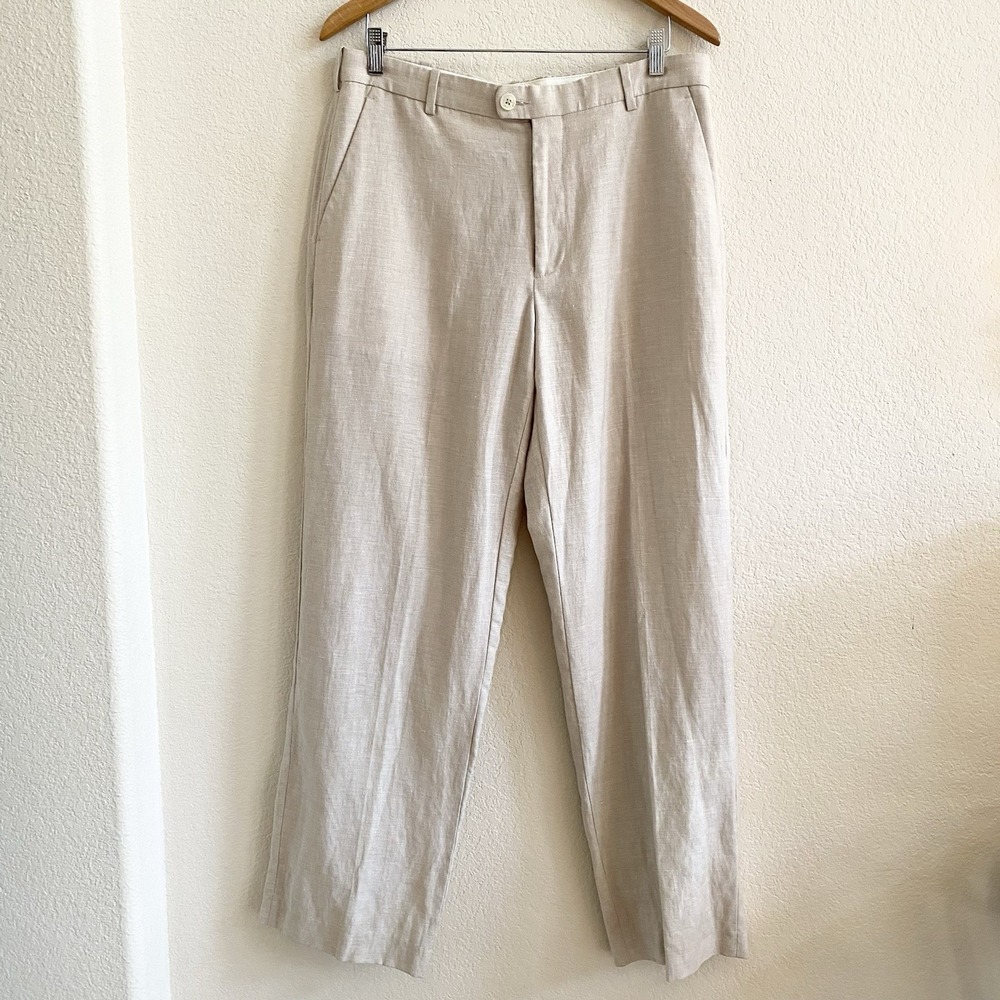 Perry‎ Ellis Portfolio Folio-Flex Linen Blend Men's Pants 33 X 32